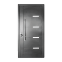 Puerta de Seguridad Premium Miami c/ Barral de Acero 96 x 205 x 70 mm - Negro