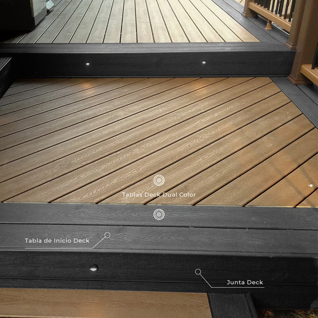 Deck Co-Extruded Dual Color G04 Teak + G07 Charcoal
