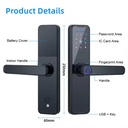 Cerradura Inteligente Wifi Huella Código Bt -Smart Lock LK-0087