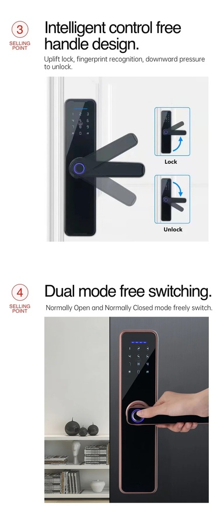 Cerradura Inteligente Wifi Huella Código Bt -Smart Lock LK-0087
