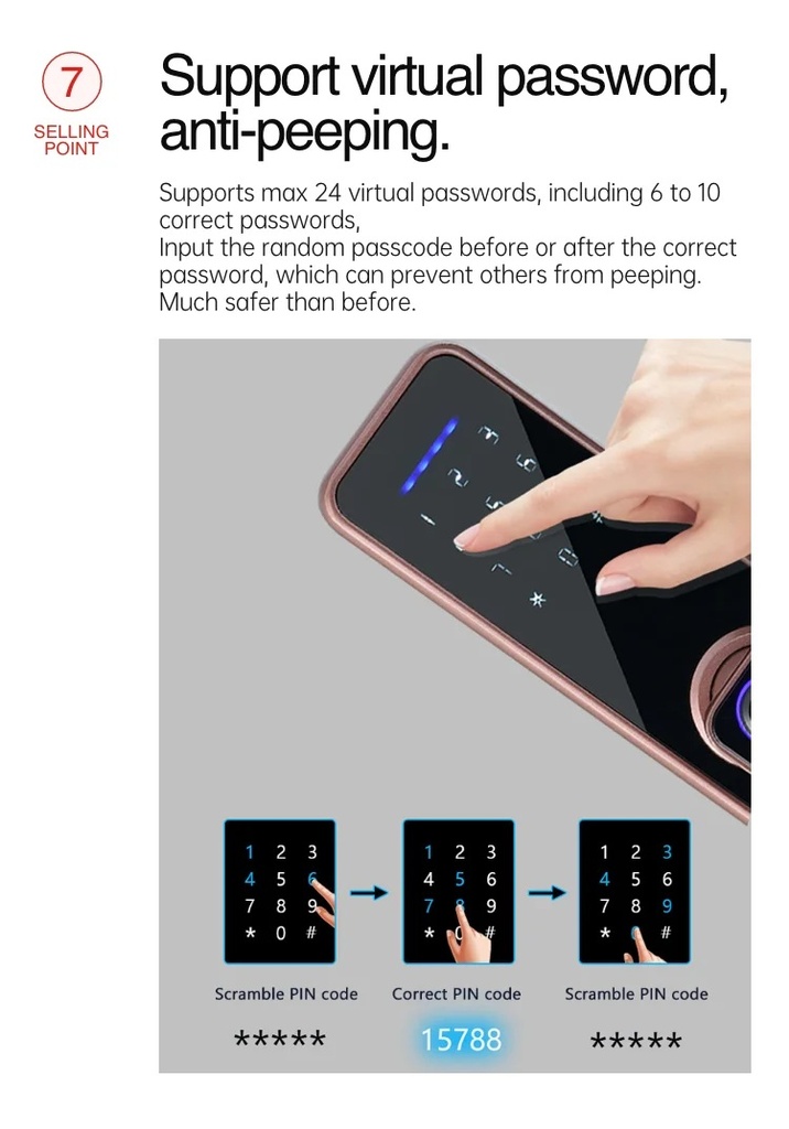 Cerradura Inteligente Wifi Huella Código Bt -Smart Lock LK-0087