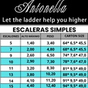 Escaleras Antonella - simple - 7 Escalones - 2.00 Mt
