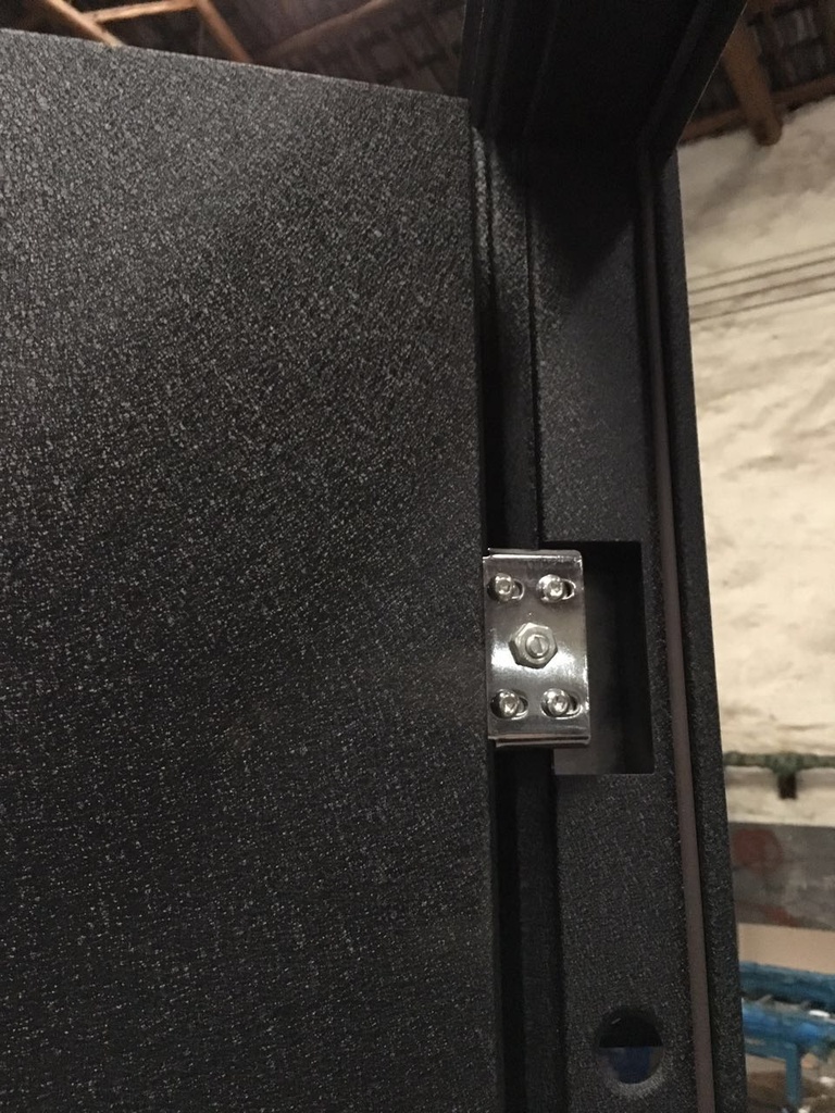 Puertas Terranova 70 mm - Negra con Aluminio