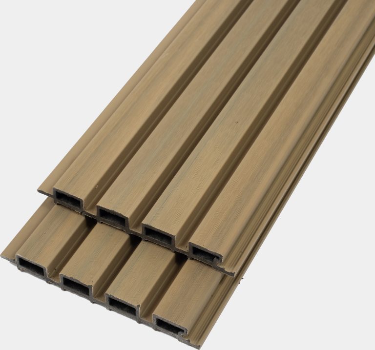 Wall Cladding WPC Co-Extrusion - GD - Teak/Light Grey
