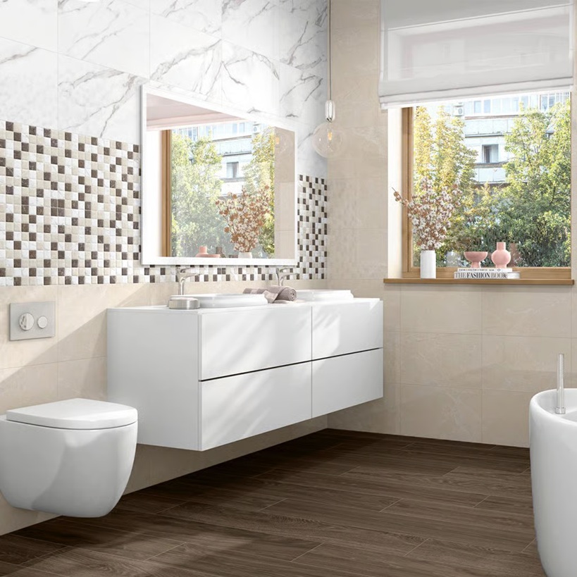 Porcelanato 23 x 120 Acadian Natural/Mocha