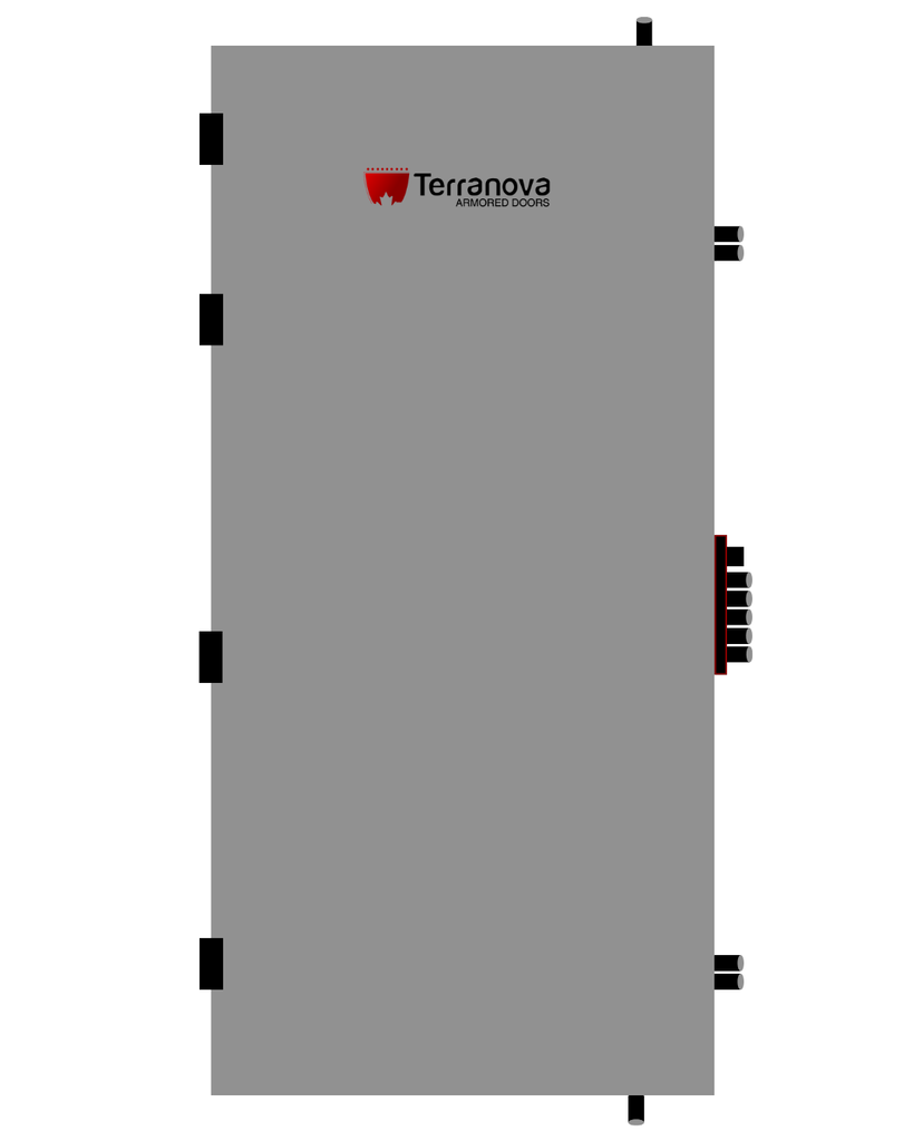 Puertas Terranova 50 mm - Negra/Blanca