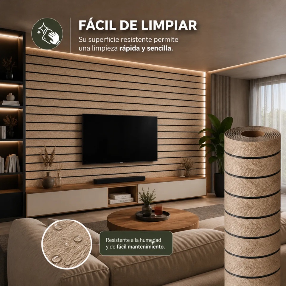 Revestimiento Wall Panel Vinilico Autoadhesivo en Rollo - Linea Mile