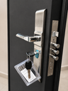 Puerta de Seguridad Premium Cordoba Lisa Negra 86