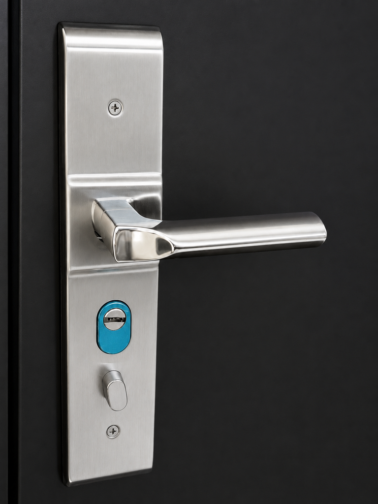 Puerta de Seguridad Premium Cordoba Lisa Negra 86