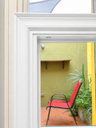 Puerta de Seguridad Premium Rosario Lisa Blanca - 96 x 205 x 70 mm