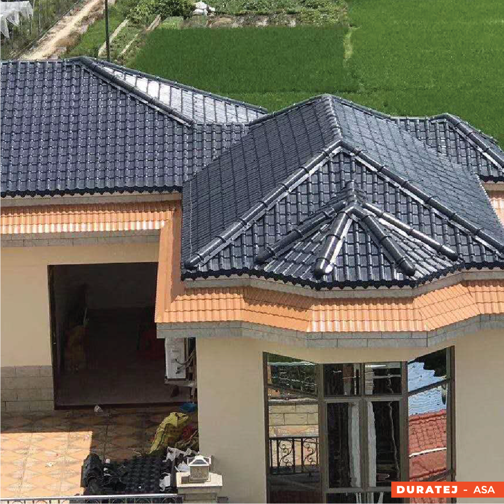 [CSTN24001] Chapa Símil Teja - Panel Duratej ( Negro, 2.409 m)