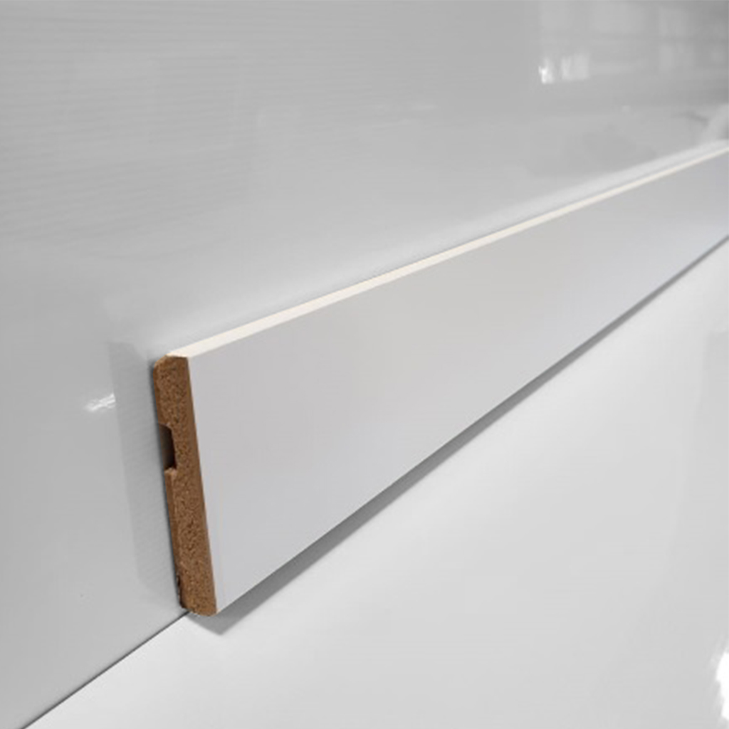 Zócalo de Melamina Curve Blanco 60 12mm x 60mm x 2600mm