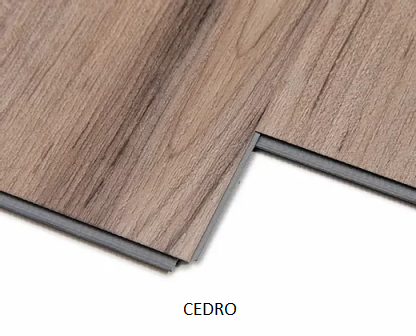 Piso Vinilico SPC 5mm (4mm + 1mm Manta) 0.3 WL (Cedro)