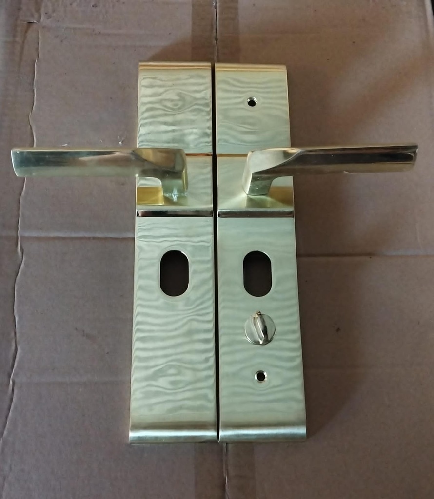 Manija (Doble) para puerta de Seguridad (Dorada)