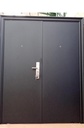 Puerta de Seguridad Premium Doble Hoja 160 x 220 cm - Negro/Blanco