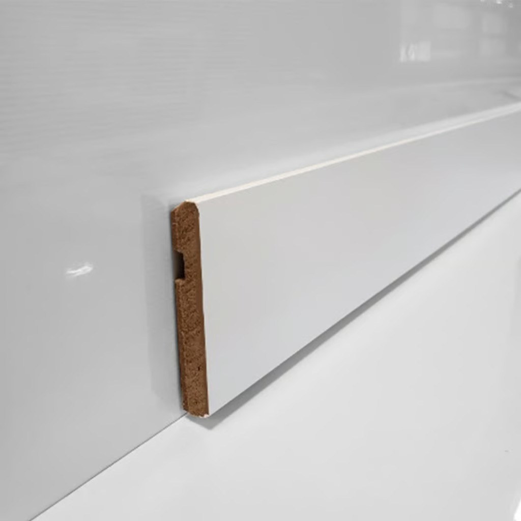 Zócalo Prepintado Curve Blanco 75 12mm x 75mm x 2600mm