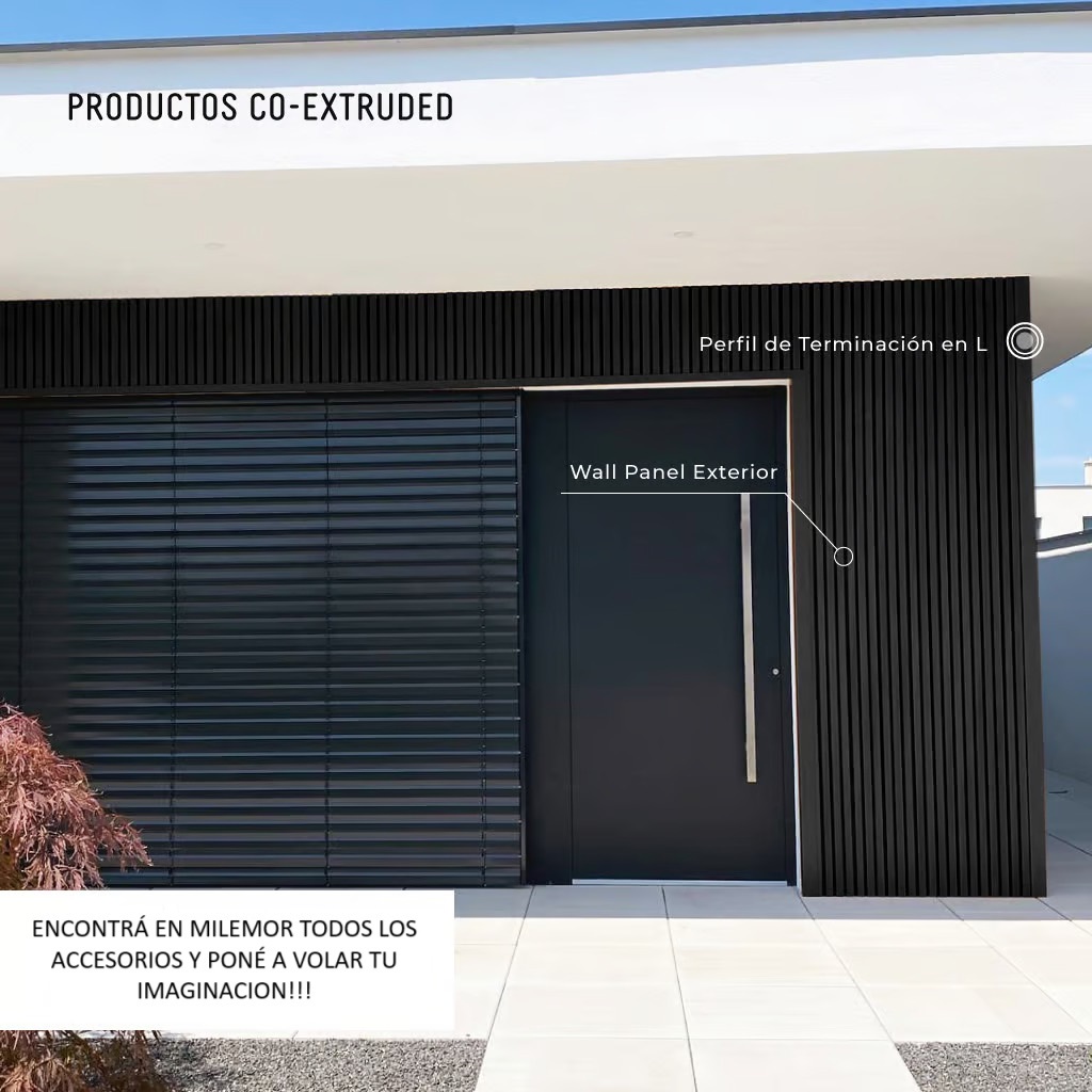 Perfil de Terminación en L Revestimiento Exterior Co-Extruded G07 Charcoal