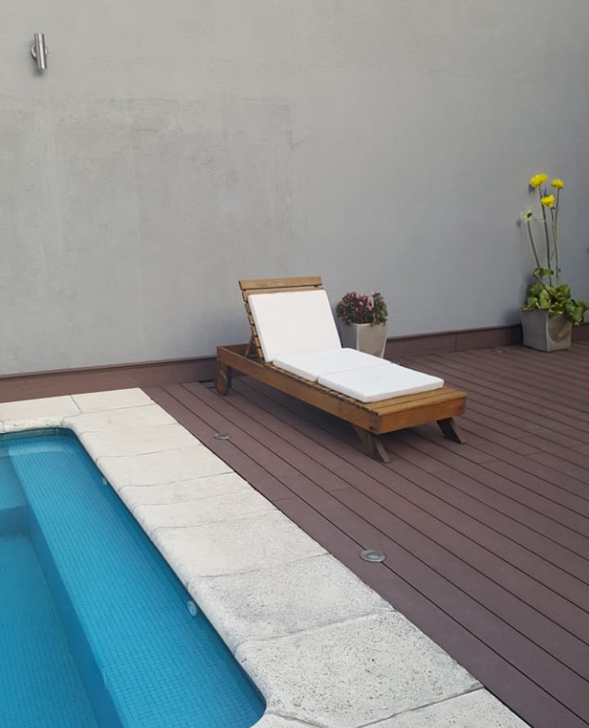Deck WPC c/ Alfajias, Clips y Tornillos - Linea Mile -  M2: 78.100$