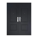 Puerta de Seguridad Premium Doble Hoja Qatar Negra/Doha Blanca 160 x 220 cm