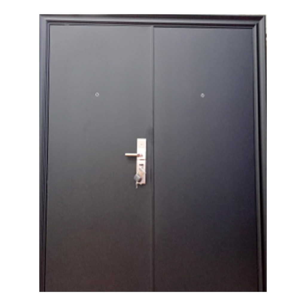 Puerta de Seguridad Premium Lisa 160 x 220 cm - Venezuela Negro/Colombia Blanco ( Negro, Derecha)