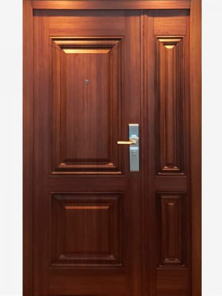 Puerta de Seguridad Premium Uruguay  Hoja y Media 120 x 205 x 70 mm - Roble