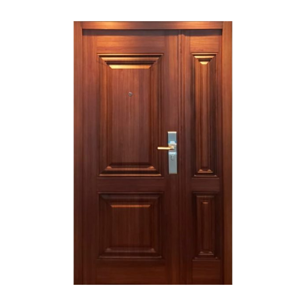 Puerta de Seguridad Premium Uruguay  Hoja y Media 120 x 205 x 70 mm - Roble