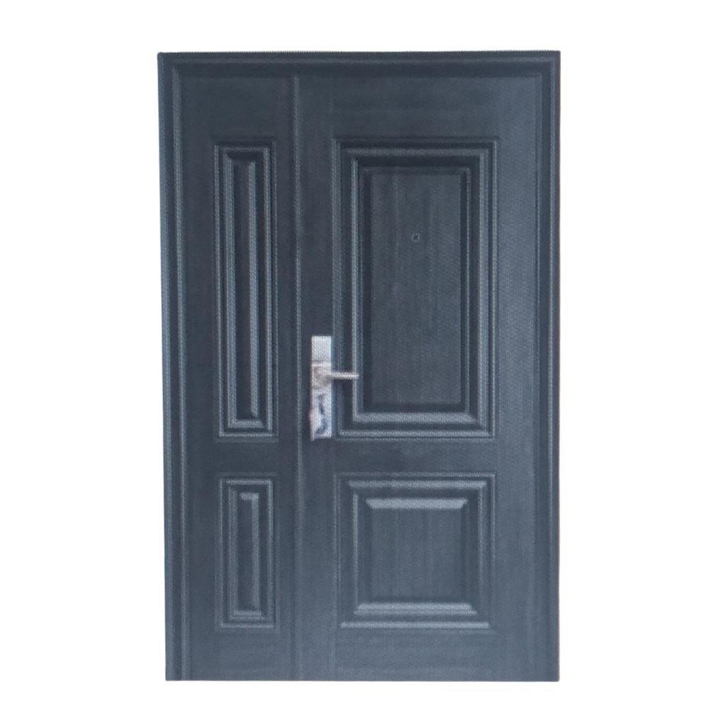 Puerta de Seguridad Premium Carmelo  Hoja y Media 120 x 205 x 70 mm - Negro