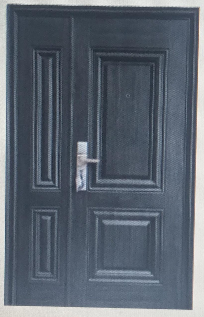 Puerta de Seguridad Premium Carmelo  Hoja y Media 120 x 205 x 70 mm - Negro