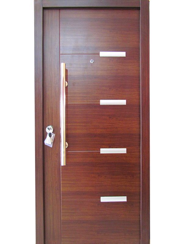 Puerta de Seguridad Premium Zona Norte c/ Barral de Acero 96 x 205 x 70 mm - Roble