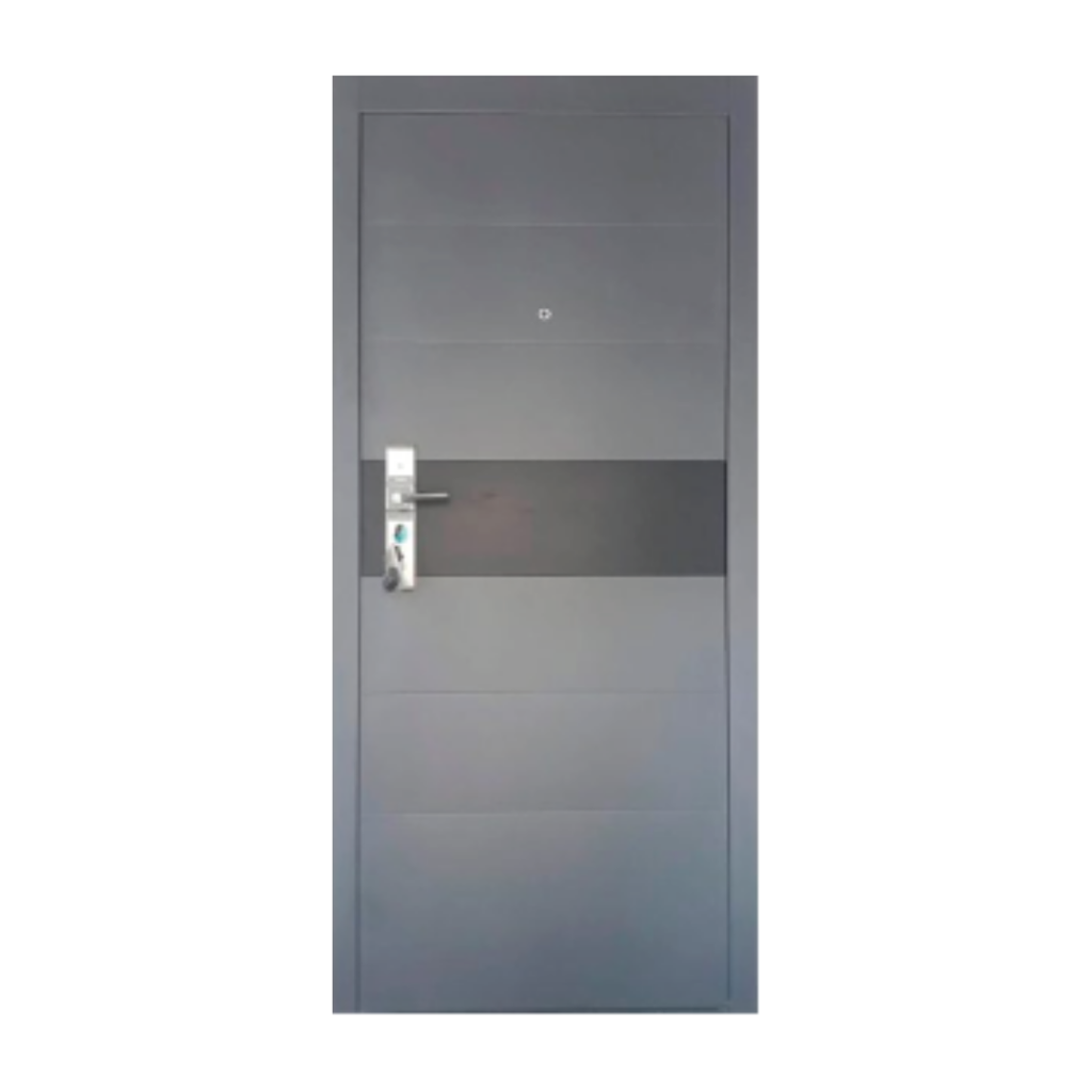 Puerta de Seguridad Premium Pinamar UV 96  x 205 x 70 mm - Gris-Negro (Derecha)