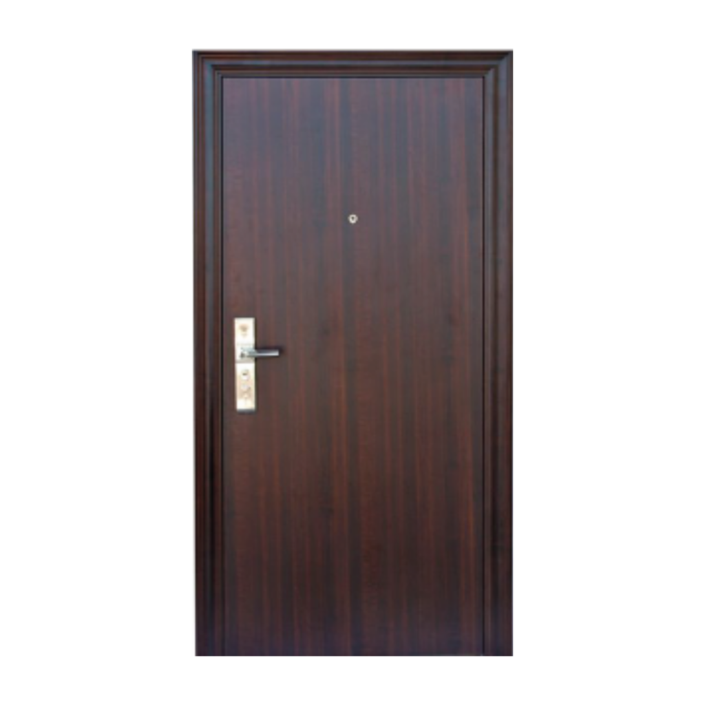 Puerta de Seguridad Premium Noruega Lisa Tabaco 96 x 205 x 90 mm