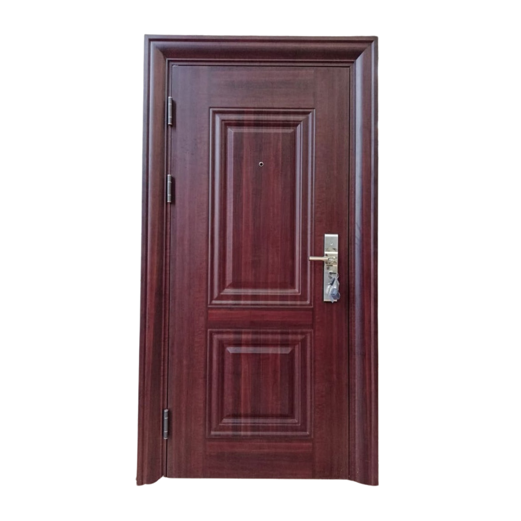 Puerta de Seguridad Premium Finlandia Tabaco - 2 Paneles 96 x 205 x 90 mm