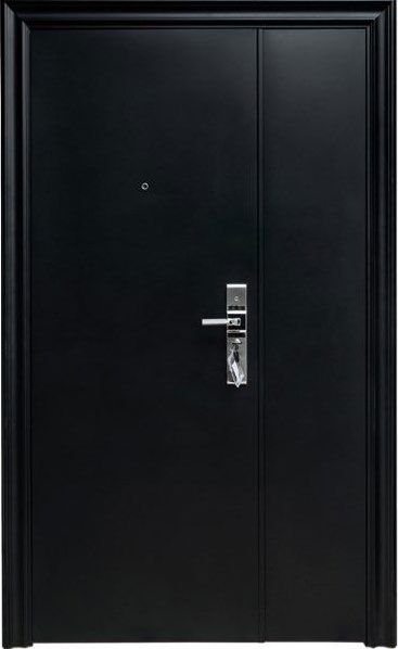 Puerta de Seguridad Premium Montevideo  Lisa Hoja y Media 120 x 205 x 70 mm - Negro