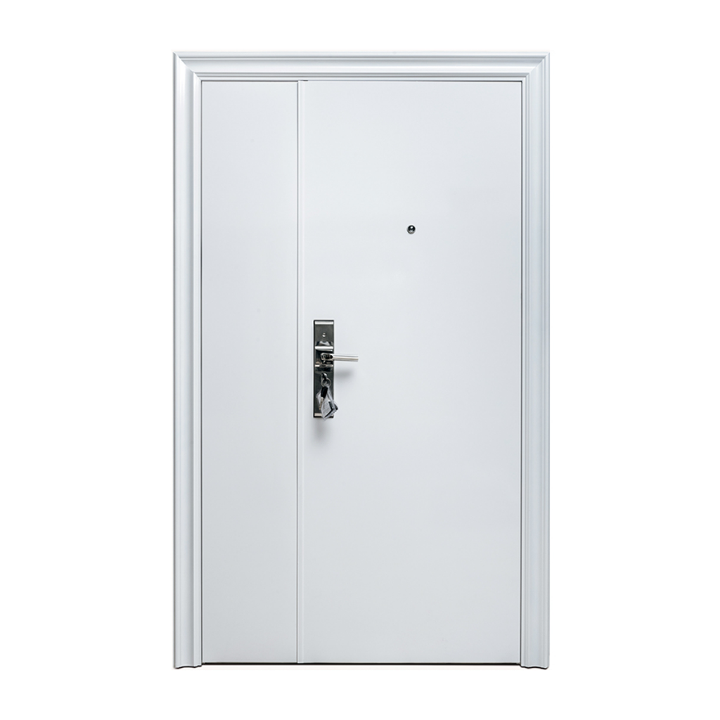 Puerta de Seguridad Premium Punta del Este  Lisa Hoja y Media 120 x 205 x 70 mm - Blanca