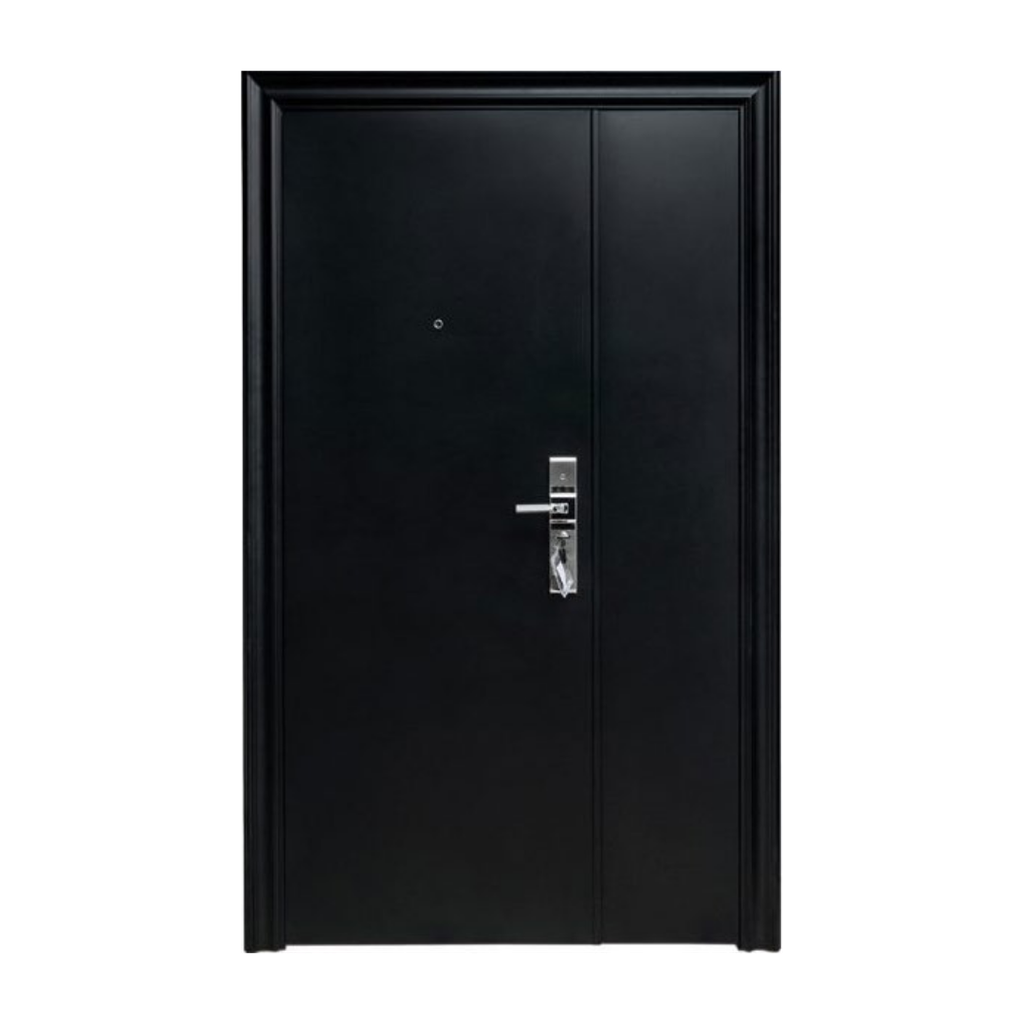 Puerta de Seguridad Premium Barcelona  Lisa Hoja y Media 120 x 205 x 90 mm - Negro