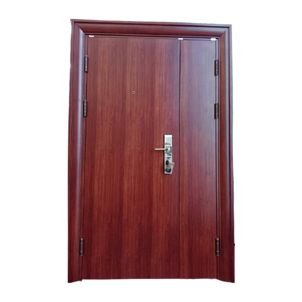 Puerta de Seguridad Premium Milán  Lisa Hoja y Media 120 x 205 x 90 mm - Roble (Derecha)
