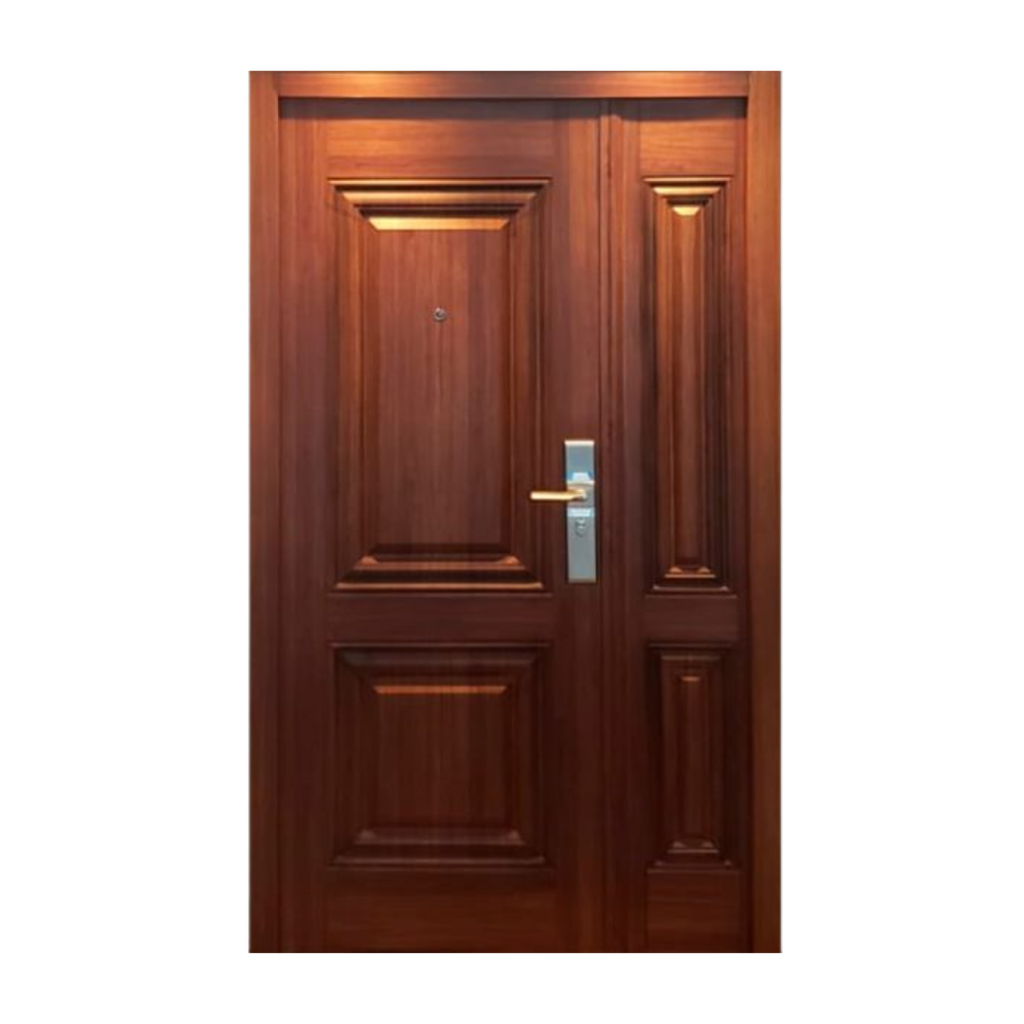 Puerta de Seguridad Premium Dubai  Hoja y Media 120 x 205 x 90 mm - Roble (Derecha)