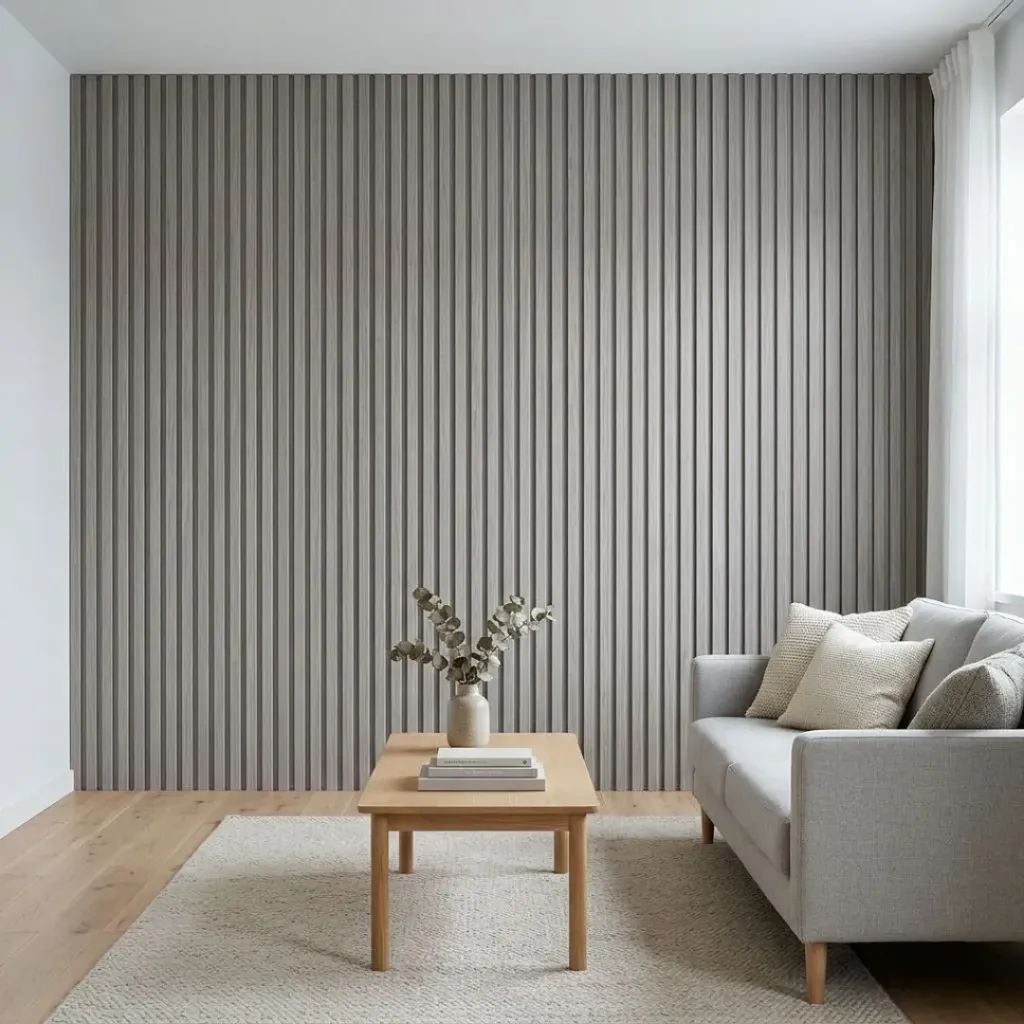 [WPNLLMFR01] Revestimiento Interior - Wall Panel Varillado Flat WPC - Linea Mile (Fresno Gris)