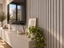 Revestimiento Interior - Wall Panel Varillado Flat WPC - Linea Mile (Fresno Gris)