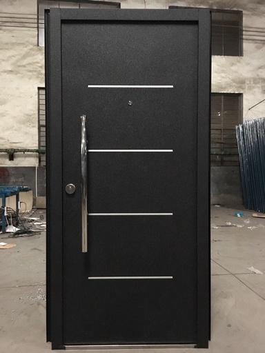 Puertas Terranova 70 mm - Negra con Aluminio