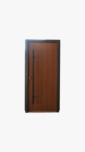 Puertas Terranova 70 mm - Simil Madera Roble Oscuro con barral Negro