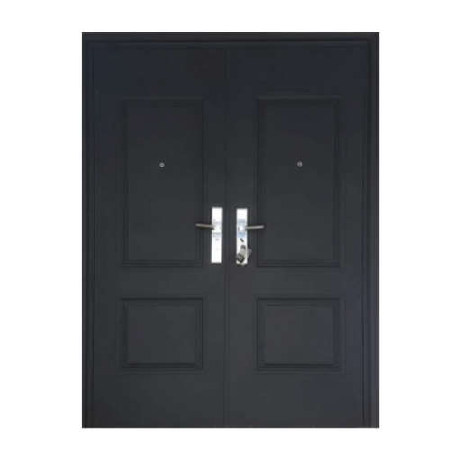 Puerta de Seguridad Premium Doble Hoja Qatar Negra/Doha Blanca 160 x 220 cm