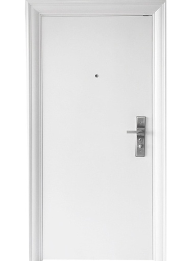 Puerta de Seguridad Premium El Bolson Lisa Blanca - 96 x 205 x 70 mm Sin contramarco