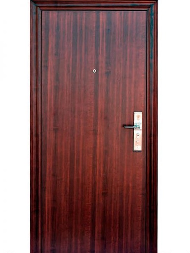 Puerta de Seguridad Premium Almagro Lisa Tabaco - 100 x 205 x 70 mm