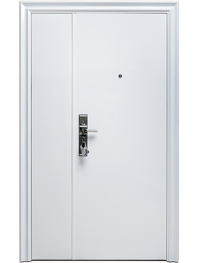 Puerta de Seguridad Premium Punta del Este  Lisa Hoja y Media 120 x 205 x 70 mm - Blanca