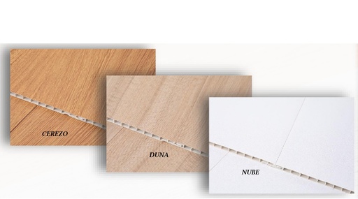 Cielorraso de PVC Linea KM - Cerezo/Duna/Nube
